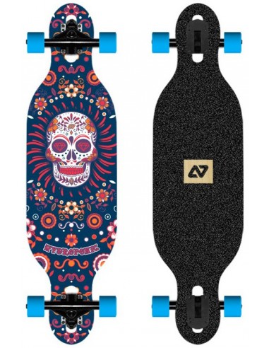 hydroponic longboard kids mexican skull 31.5" purple